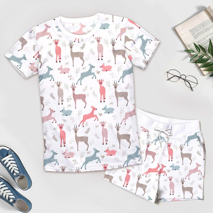 Colorful Deer Bamboo Outfit for Men – Bold and Laid-back