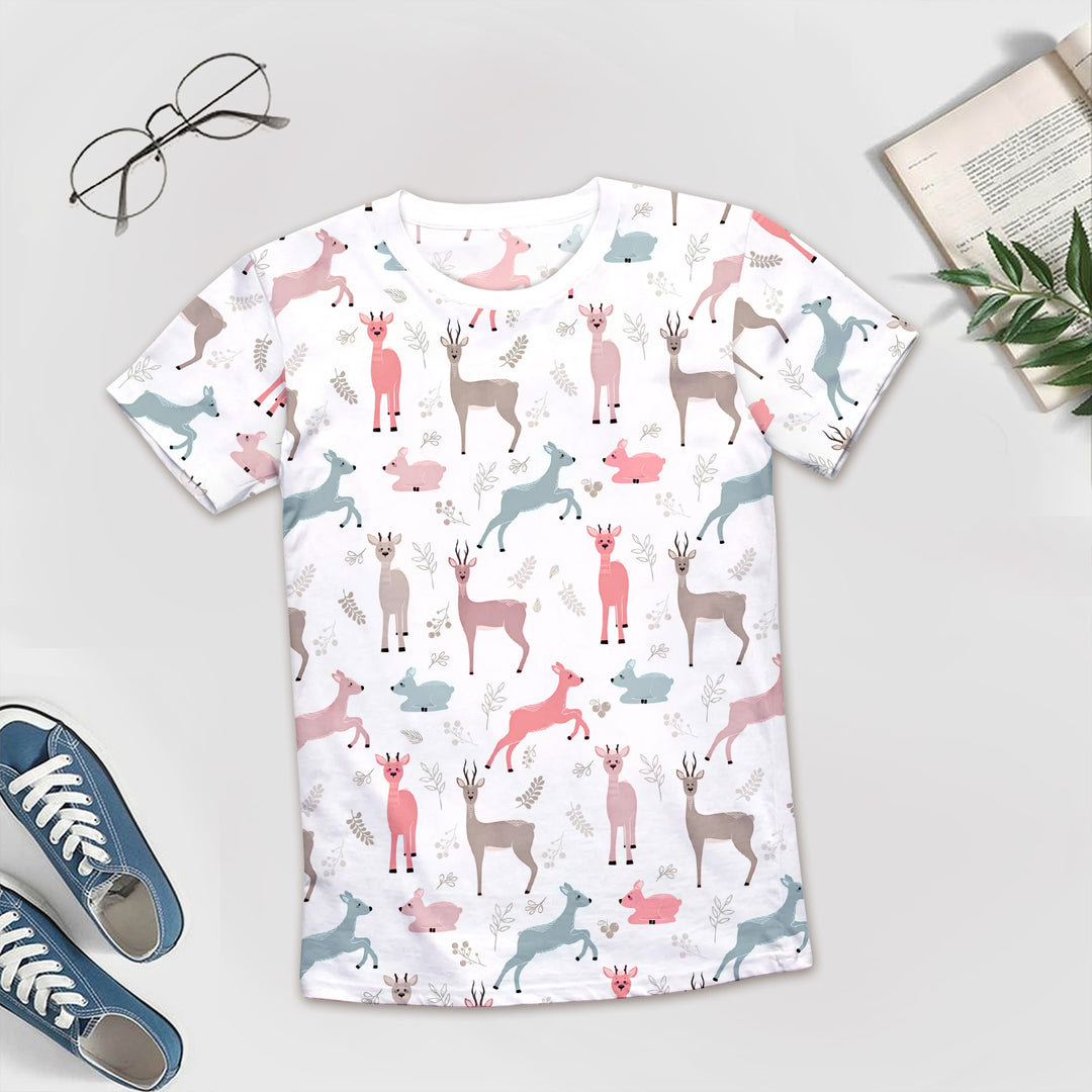 Colorful Deer Bamboo Outfit for Men – Bold and Laid-back
