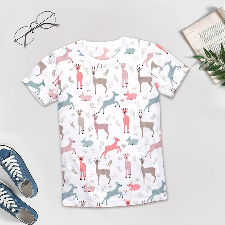 Colorful Deer Bamboo Outfit for Men – Bold and Laid-back