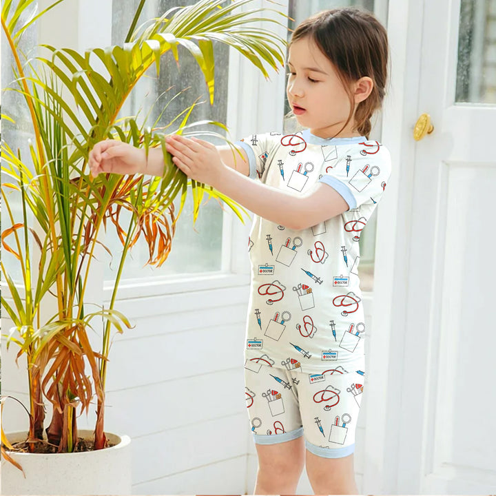 White Doctor Bamboo Outfit for Kids – Fun and Aspirational