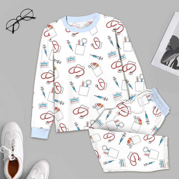 White Doctor Bamboo Outfit for Men – Clean and Relaxed