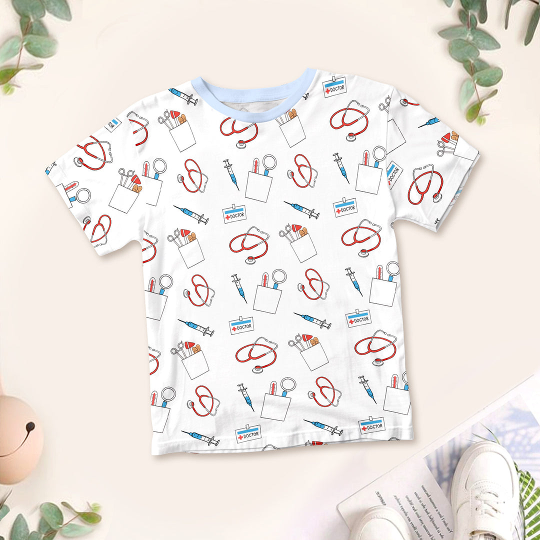 White Doctor Bamboo Outfit for Kids – Fun and Aspirational