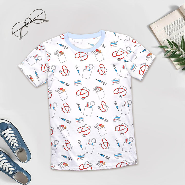 White Doctor Bamboo Outfit for Men – Clean and Relaxed