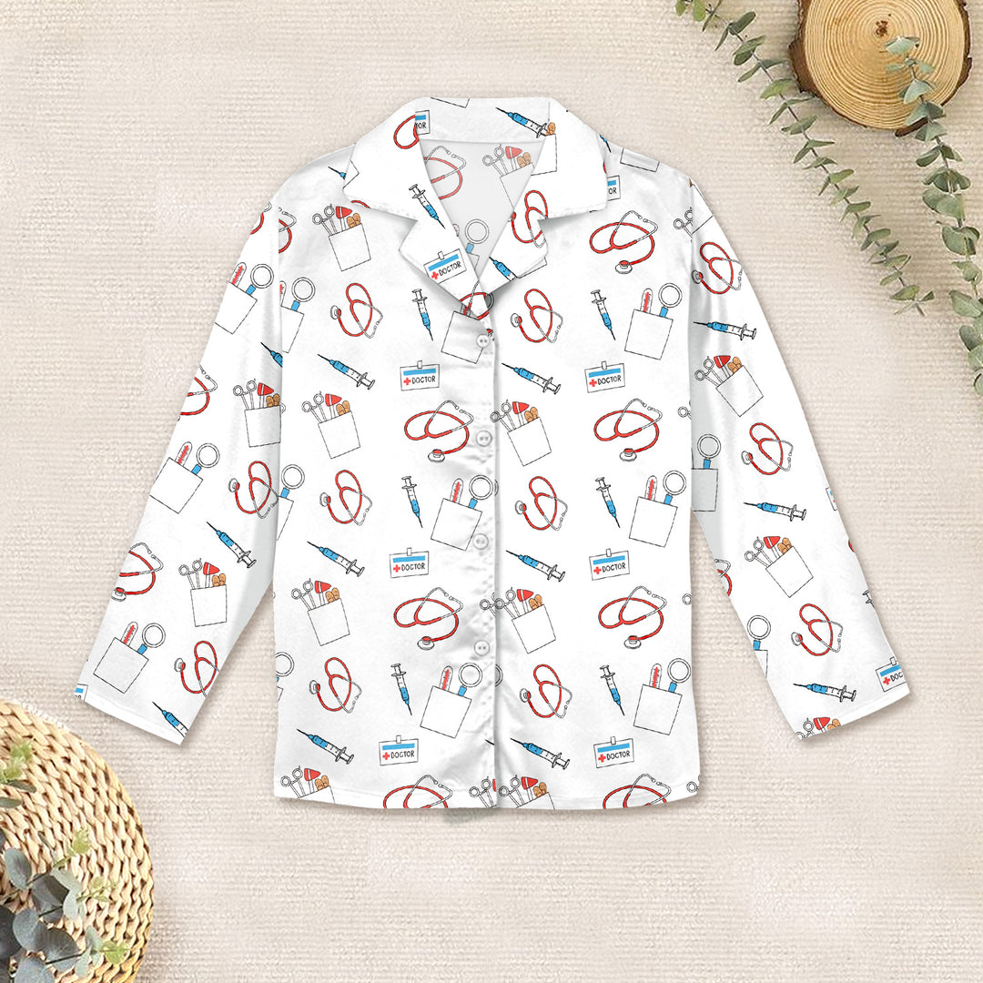 White Doctor Bamboo Outfit for Kids – Fun and Aspirational