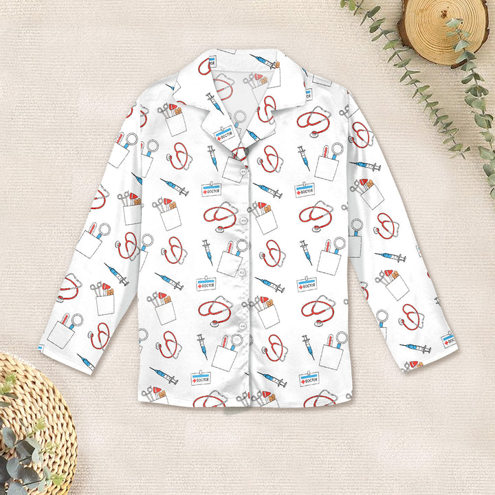 White Doctor Bamboo Outfit for Kids – Fun and Aspirational