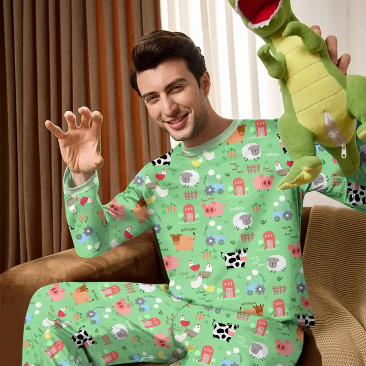 Farm Yard Men's Pajama Set