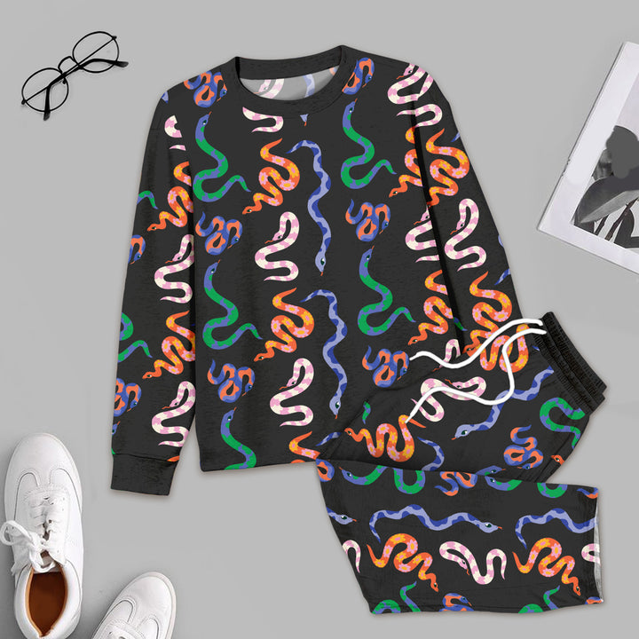 Colorful Snake Bamboo Outfit for Men – Bold and Laid-Back