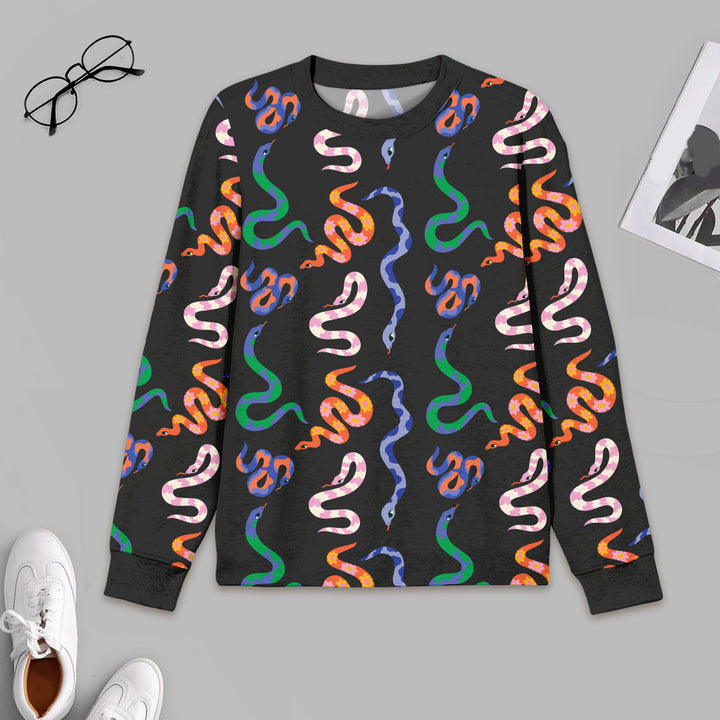 Colorful Snake Bamboo Outfit for Men – Bold and Laid-Back