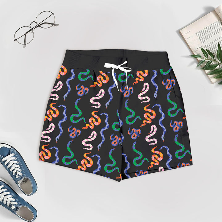Colorful Snake Bamboo Outfit for Men – Bold and Laid-Back