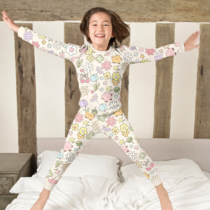 Colorful Flower Bamboo Outfit for Kids – Bright and Cheerful