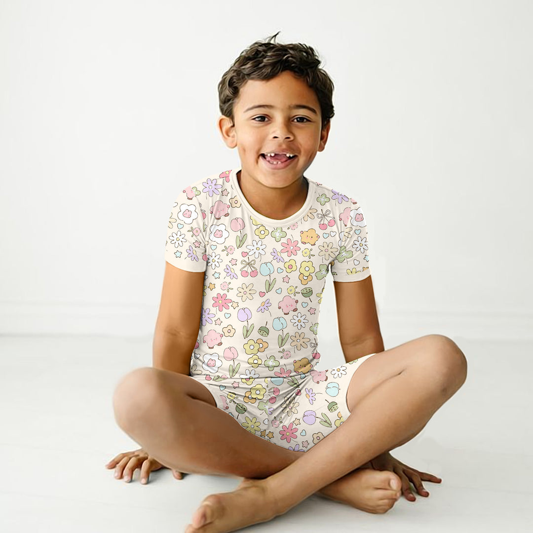 Colorful Flower Bamboo Outfit for Kids – Bright and Cheerful