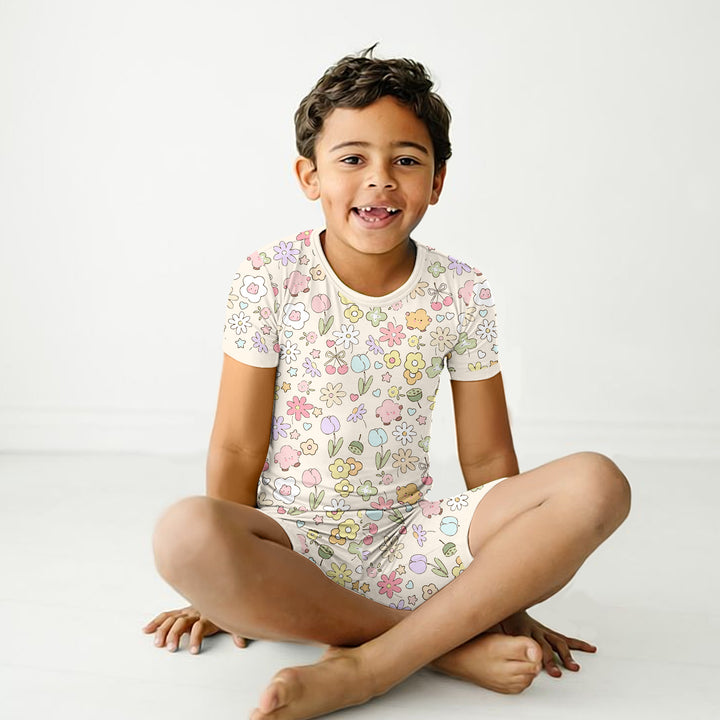 Colorful Flower Bamboo Outfit for Kids – Bright and Cheerful