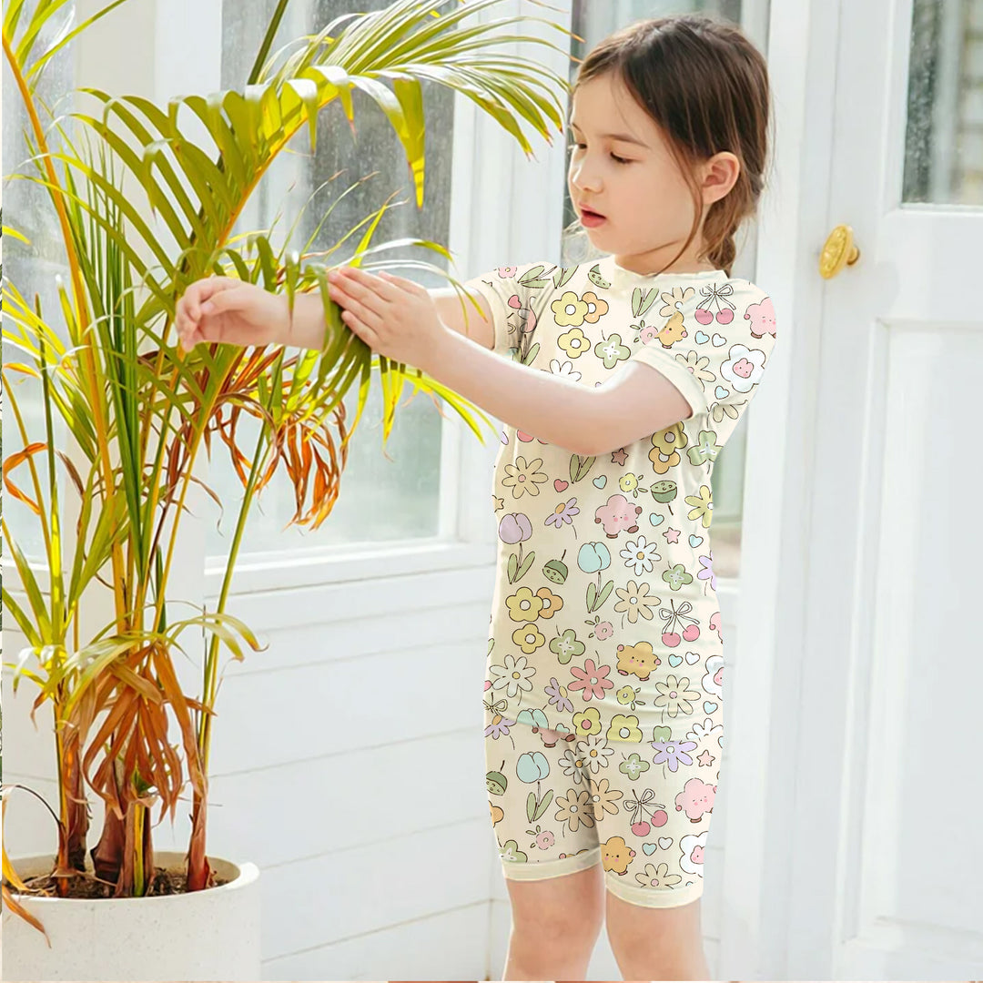 Colorful Flower Bamboo Outfit for Kids – Bright and Cheerful