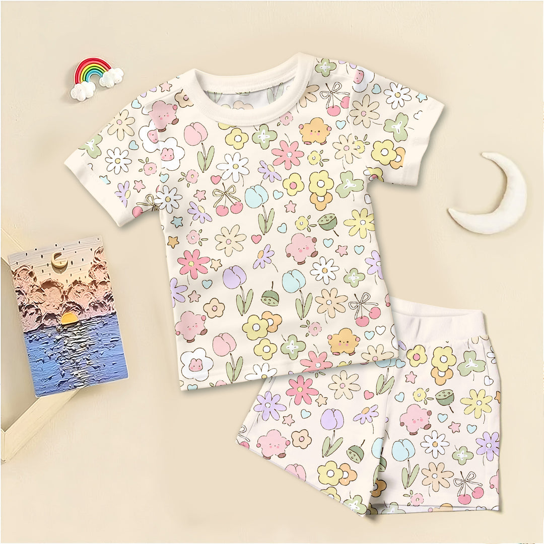 Whimsical Bloom Two Piece Long Sleeve Pajama Set