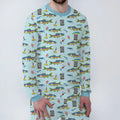 Conjunto de pijama de bambú para hombre a juego familiar "Fishing Squad"