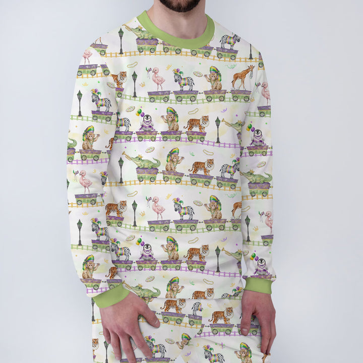 Mardi Gras Jungle Krewe Men's Pajama Set