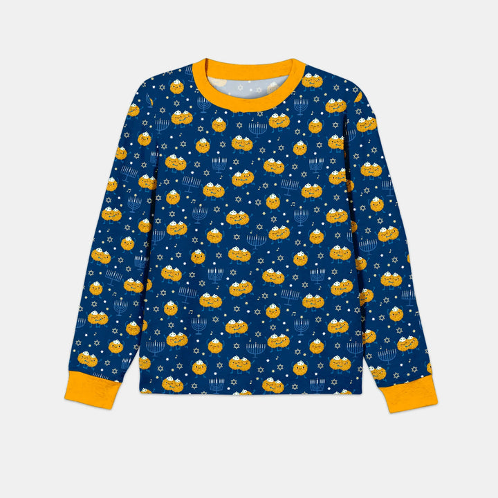 Hanukkah Latke Family Matching Men's Pajama Set