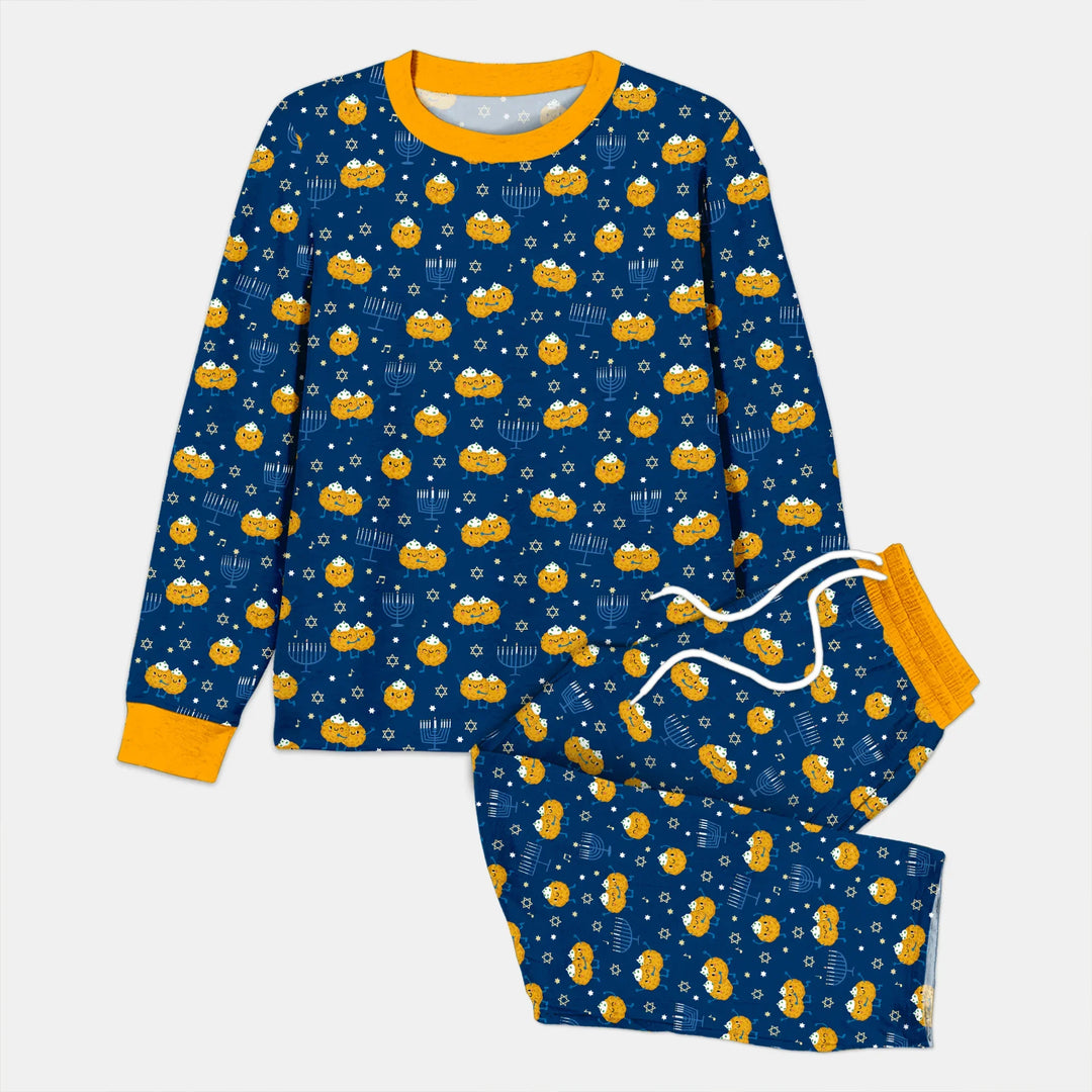 Hanukkah Latke Family Matching Men's Pajama Set