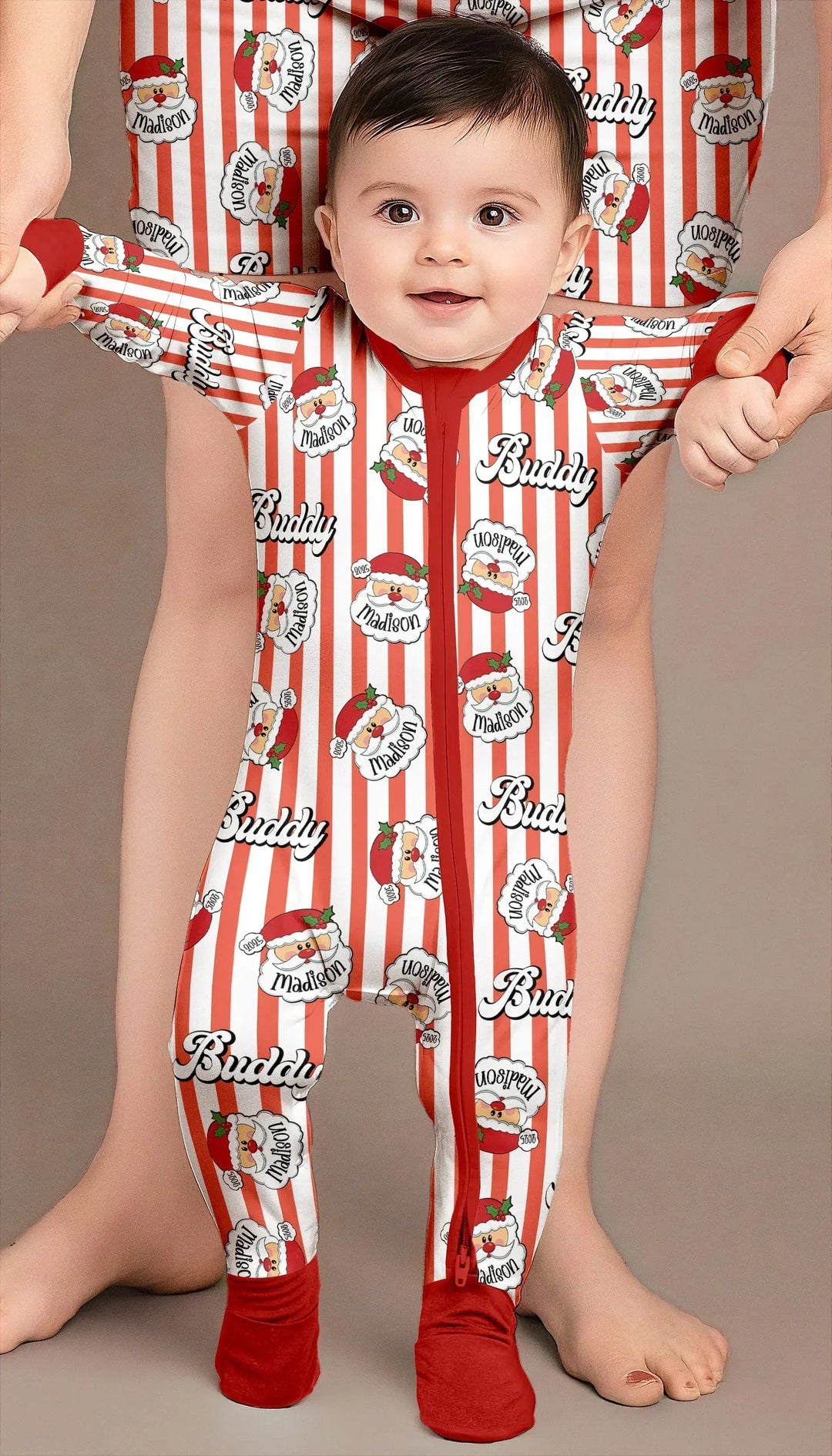 Christmas Santa Claus Custom Name Buddy Convertible Zippy