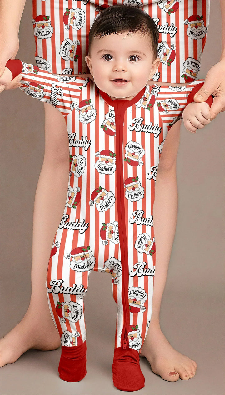 Christmas Santa Claus Custom Name Buddy Convertible Zippy