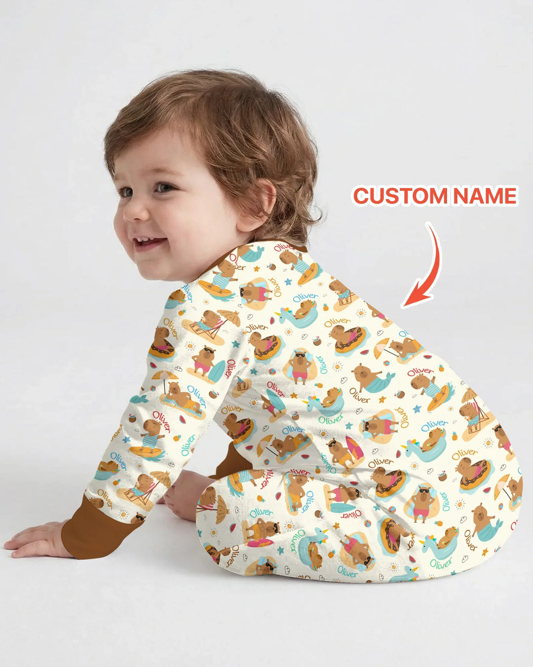 Don't Worry, Be Capy Custom Name Bamboo Convertible Zippy