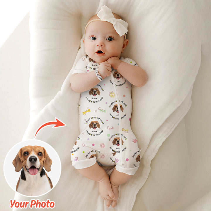 Gerippte Babykleidung mit individuellem Foto - Weich &amp; Skizzenhaft