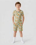 Happy School Lunch Bamboo Two Piece Short Sleeve Shorts Pajama Set
