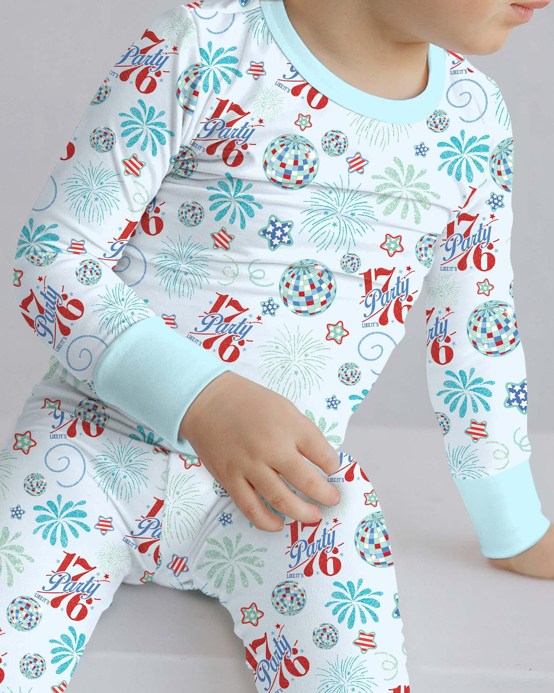 Land Of Free Family Matching Bamboo Two Piece Long Sleeve Pajama Set