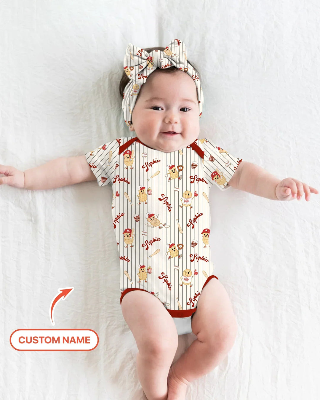 Custom Nam Retro Ballgame Bamboo Bodysuit