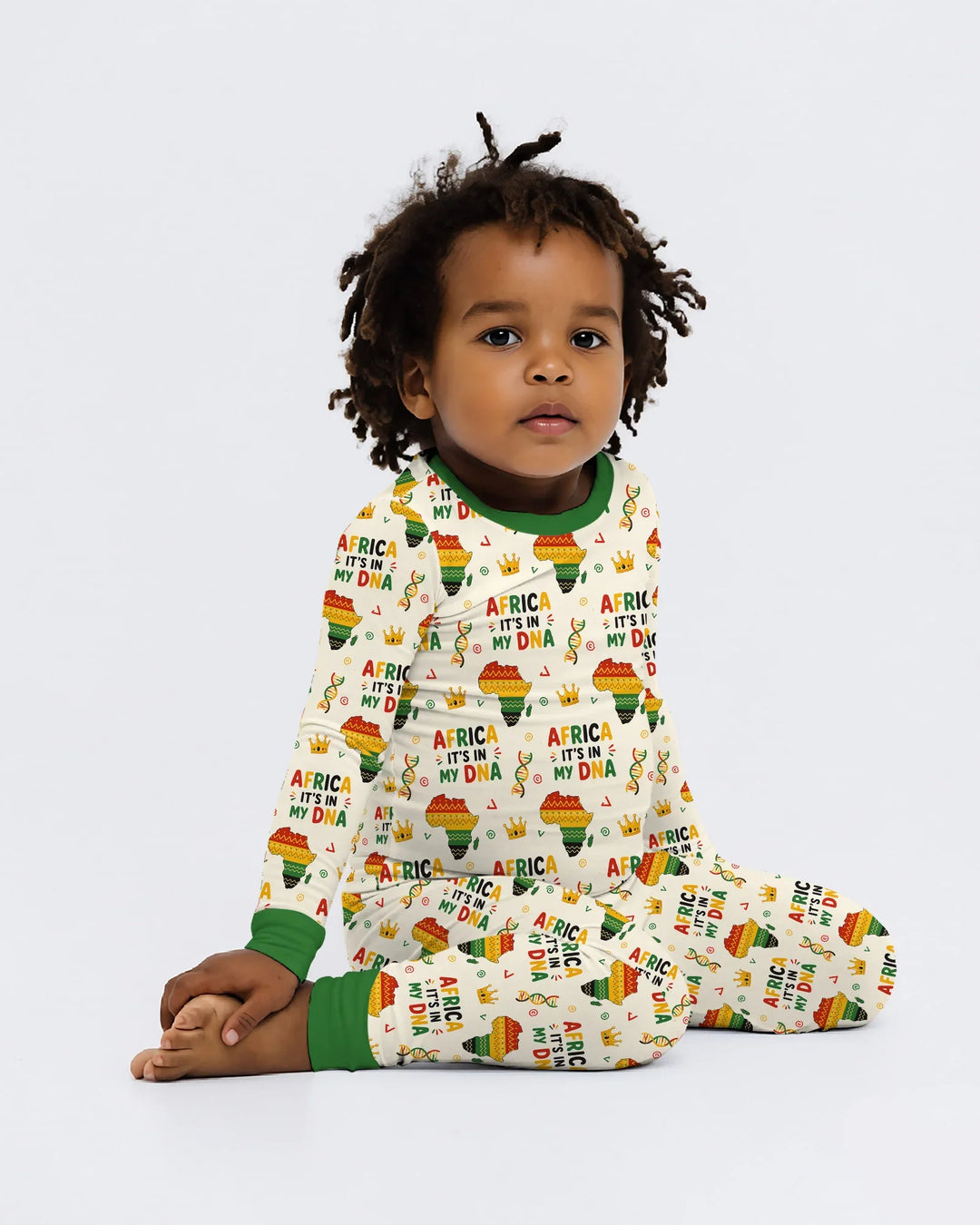 Africa It's In My DNA Bamboo Two Piece Long Sleeve Pajama Set