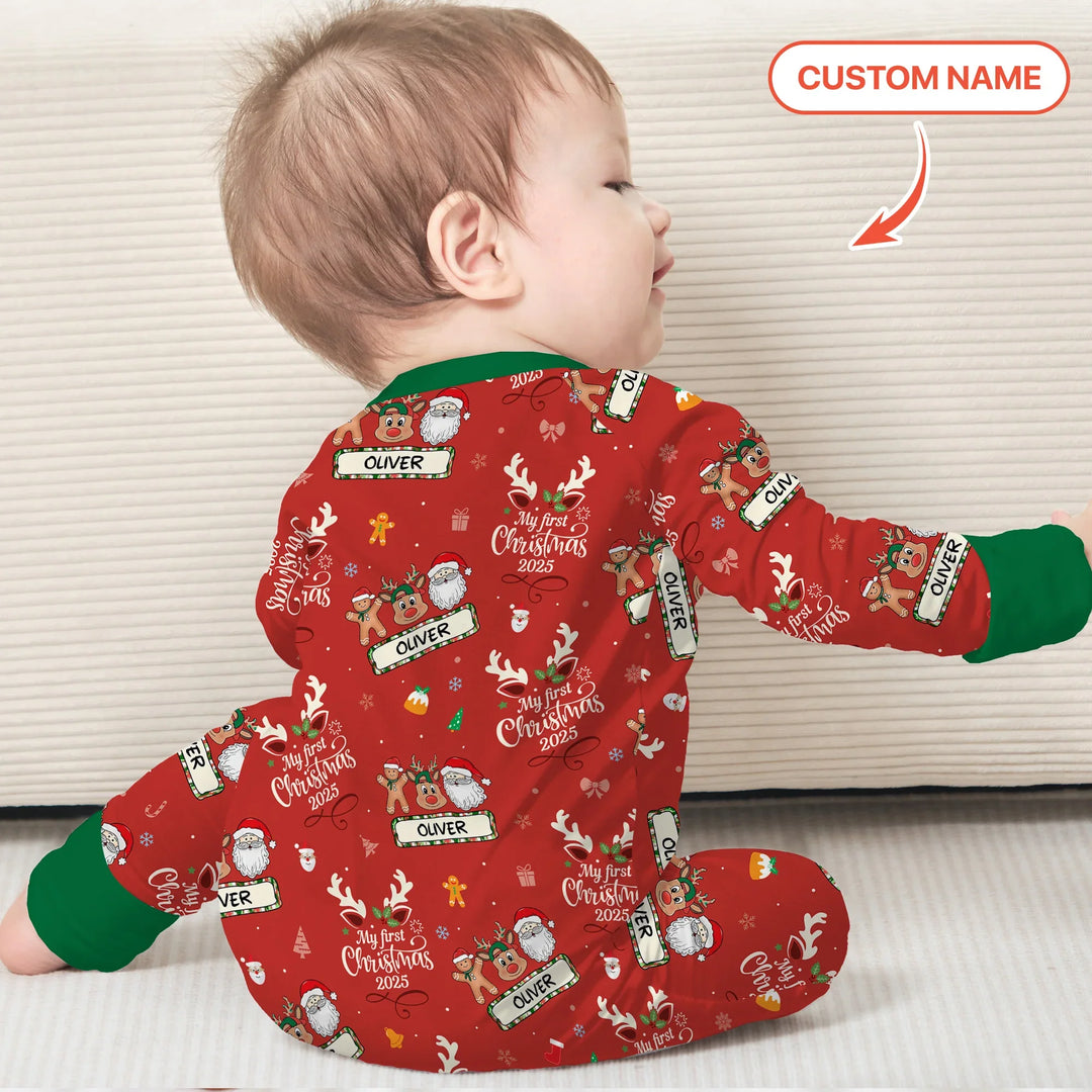 Custom Name "Merry Christmas My Deer" For Boy - Convertible Zippy , Custom Name "Merry Christmas My Deer" For Boy - Convertible Zippy - 0-3M