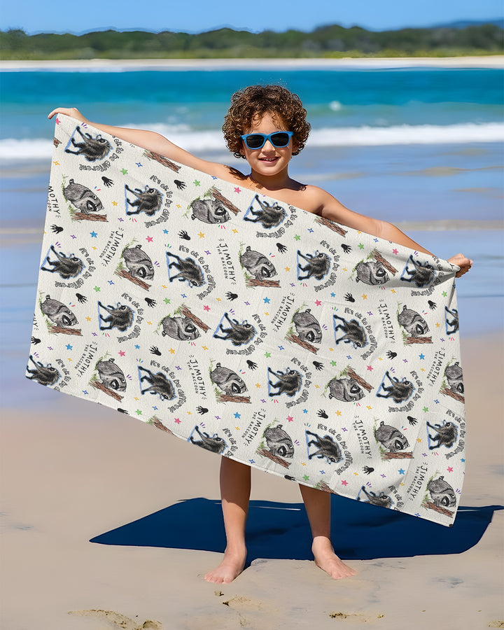 It's Okay to be Jimothy Bamboo Beach Towel