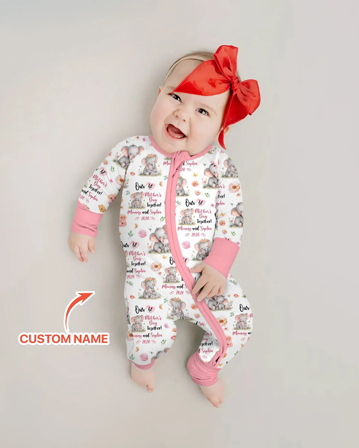 Personalized Our 1st Mother's Day Together Bamboo Convertible Zippy