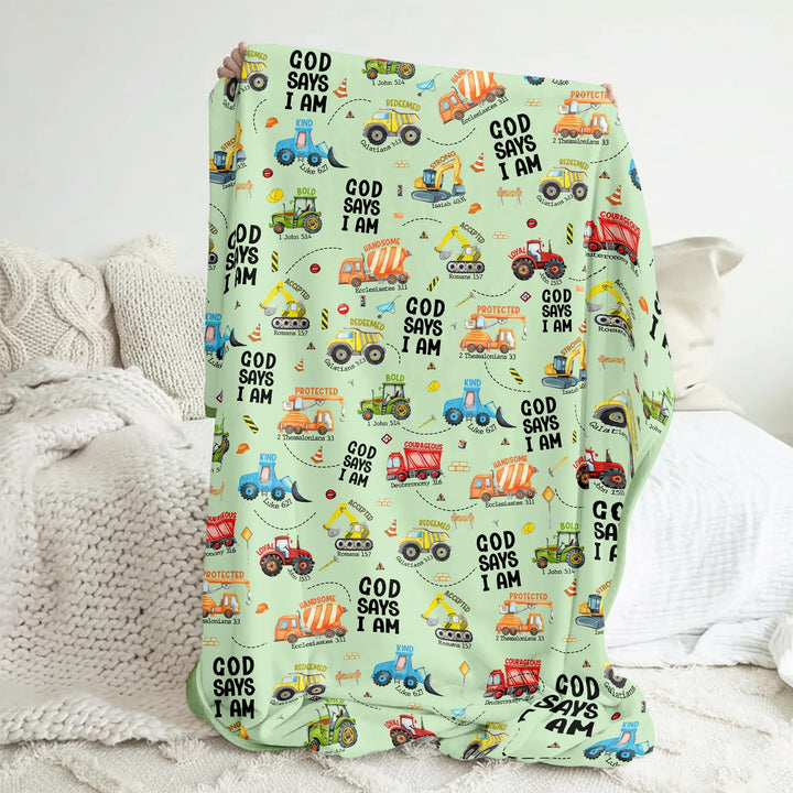 God Says I Am Boy Toddler Blanket