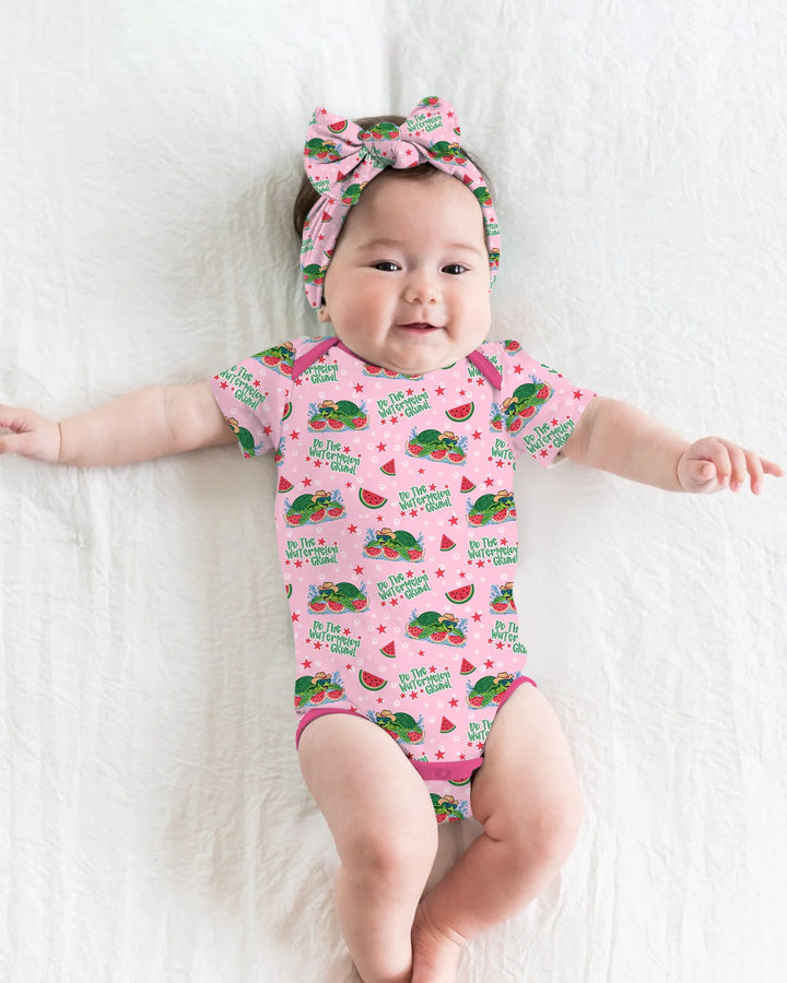 Watermelon Turtle Family Matching Bamboo Bodysuit