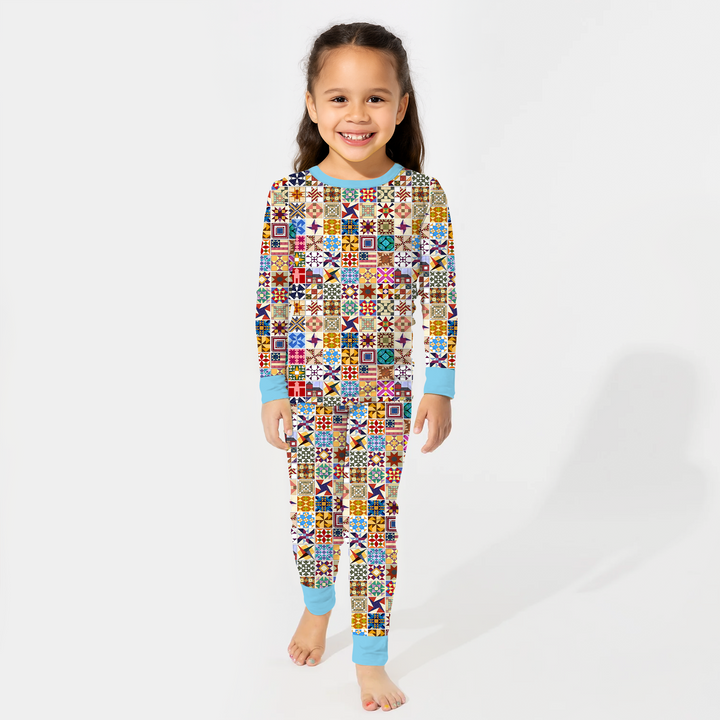 Heritage Quilt Two Piece Long Sleeve Pajama Set