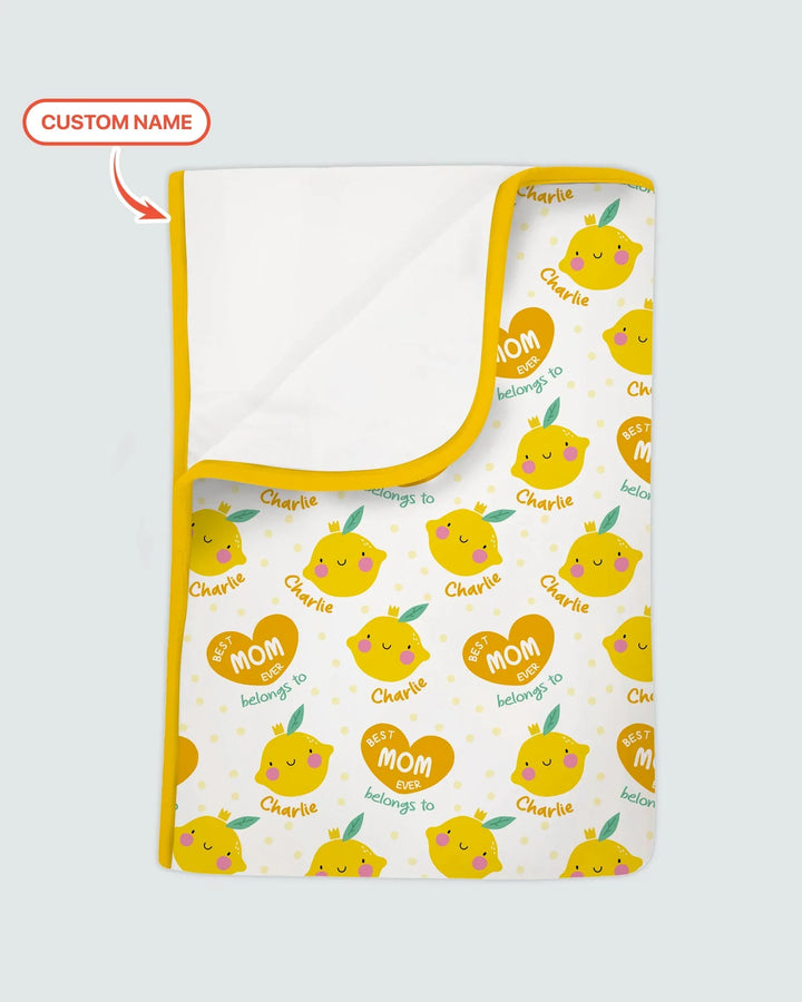 Custom Name Best Mom Ever Belongs to Bamboo Blanket