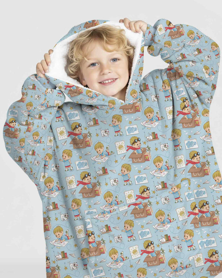 Tiny Explorer Tales Bamboo Blanket Hoodie