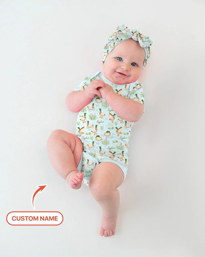 Personalized Mallard Duck Bamboo Bodysuit