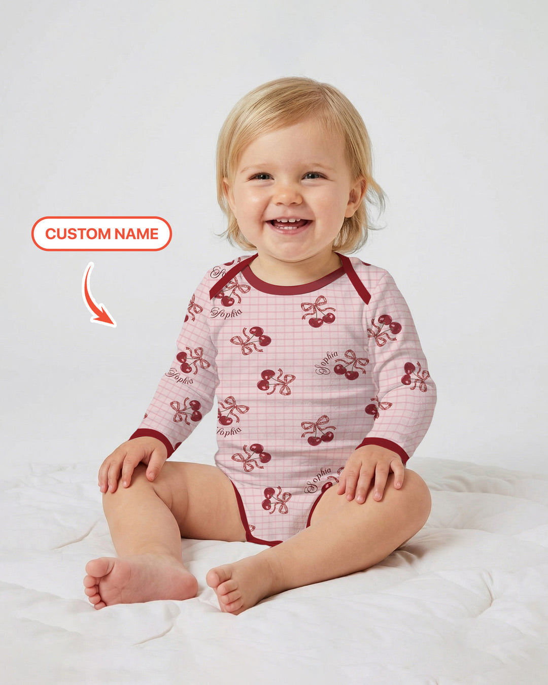 Gerippte Babykleidung mit individuellem Foto - Weich &amp; Skizzenhaft