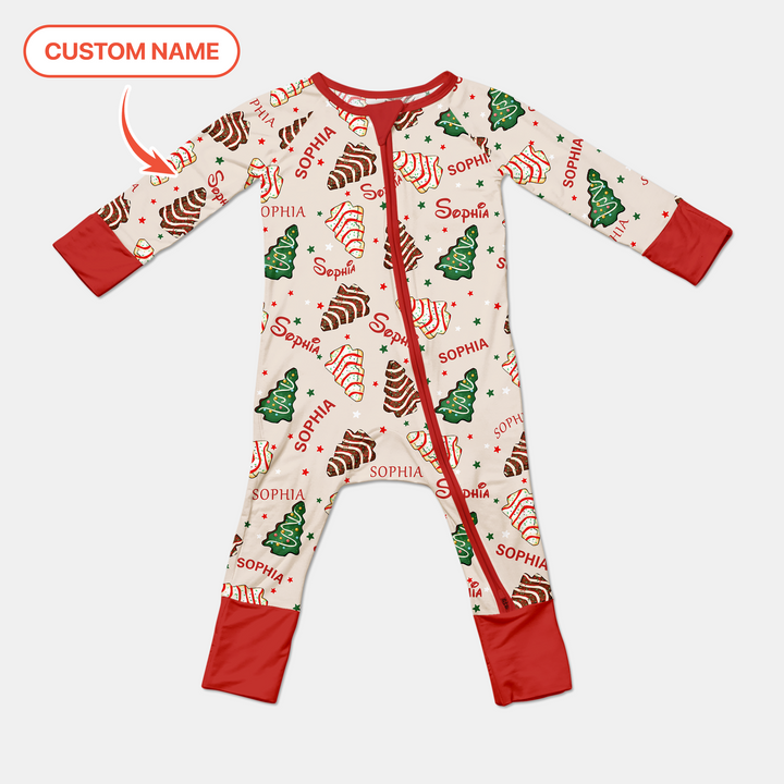 Christmas Tree Cake Custom Name Convertible Zippy