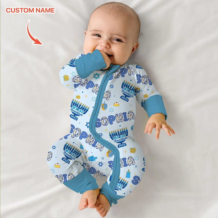 Custom name My First Hanukkah 2025 Convertible Zippy