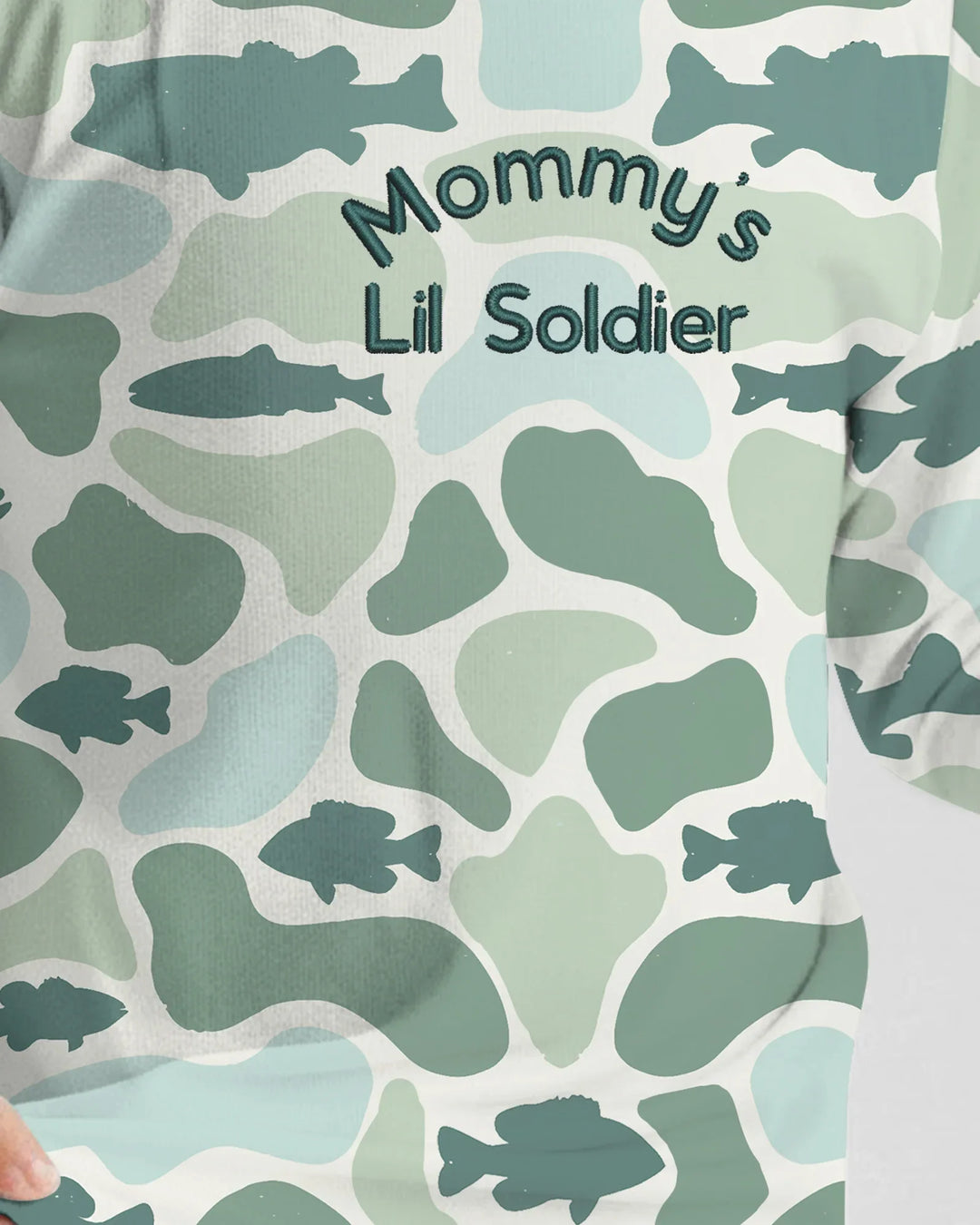Lil Soldier Embroidered Bamboo Two Piece Long Sleeve Pajama Set