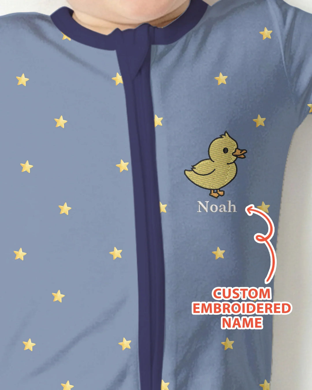 Embroidered Custom Name Animal Bamboo Convertible Zippy