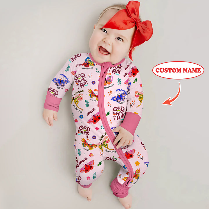 Custom Name God says I am Butterfly Convertible Zippy