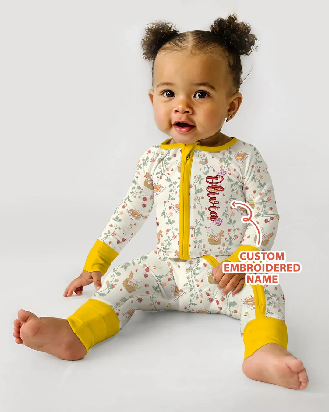 Custom Name Embroidered Picnic Time Bamboo Convertible Zippy