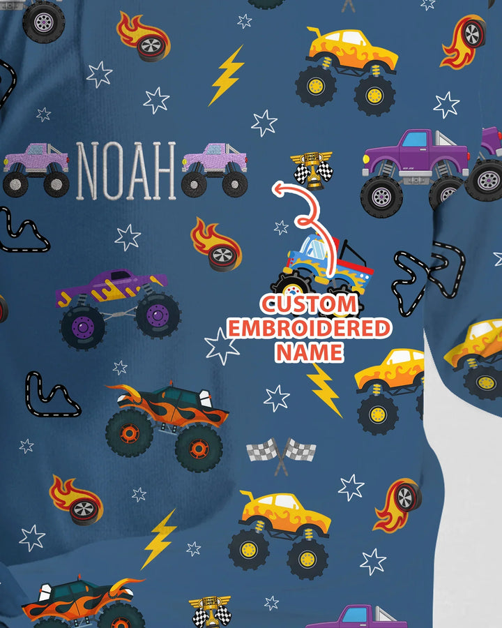 Zweiteiliges Langarm-Pyjama-Set mit Sommerfrüchten