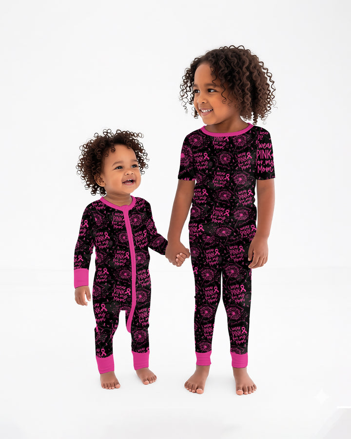 I Wear Pink For My Mom Bamboo Convertible Zippy