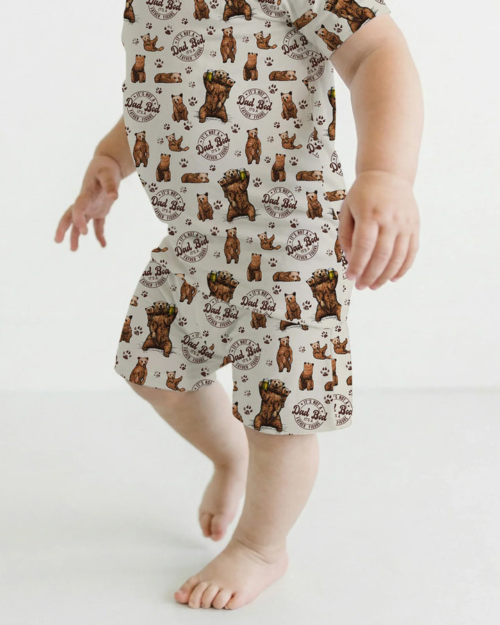 Daddy Bear It's Not A Dad Bod Bamboo Two Piece Short Sleeve Shorts Pajama Set