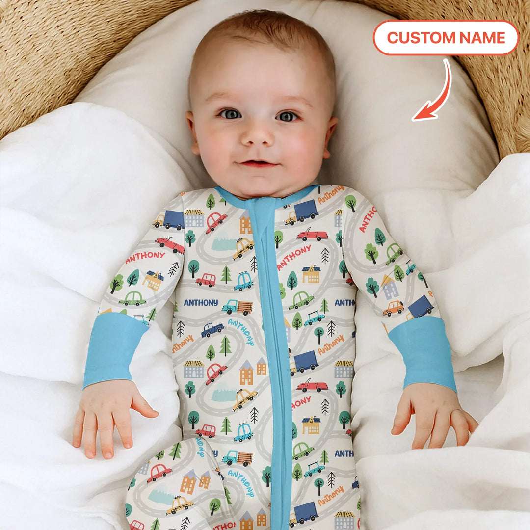 Custom Name Road Map Convertible Zippy